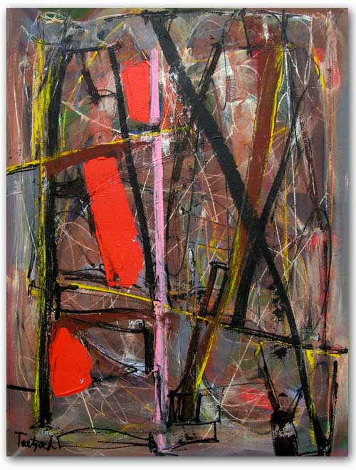 Abstract Painting: Jumping In